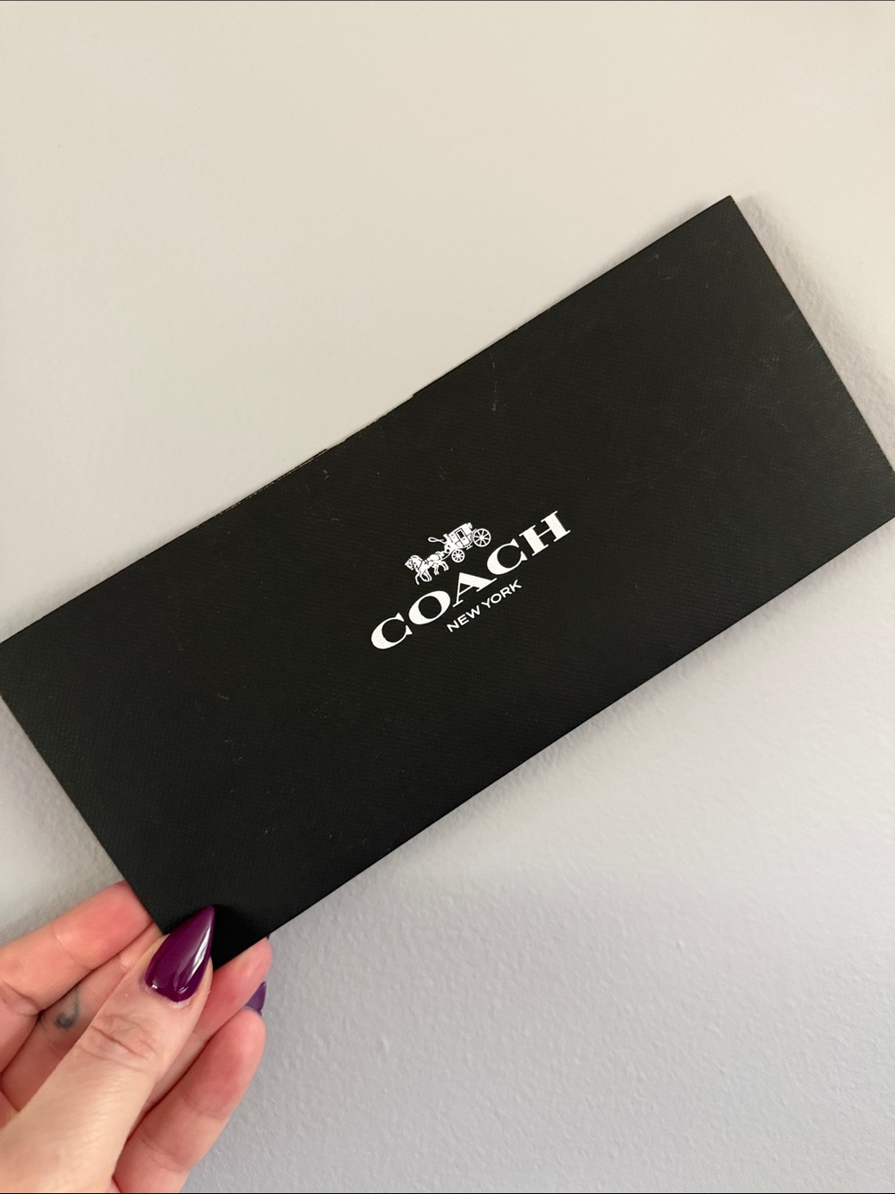 Coach Black Envelope-Style Logo Box
